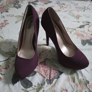 Charlotte Russe Size 8 Burgundy Red High Heels